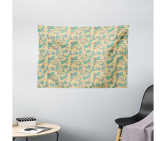 Herbal Leafage Freshness Wide Tapestry