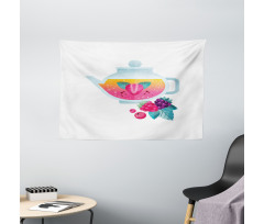 Tea Cup Aromatic Drink Wide Tapestry