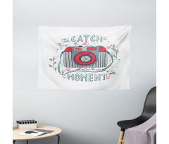 Catch the Moment Calligraphy Wide Tapestry