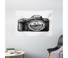 Monochromatic Style Camera Wide Tapestry