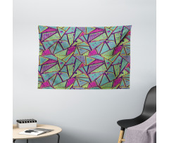 Dots Stripes Composition Wide Tapestry