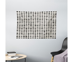 Geometric Dots Composition Wide Tapestry