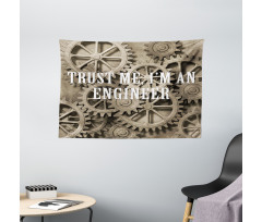 Funny Engineer Words Wide Tapestry