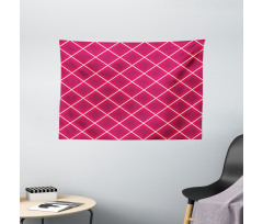 Abstract Rhombus Shapes Wide Tapestry