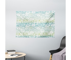 Soft Toned Blossom Petals Wide Tapestry