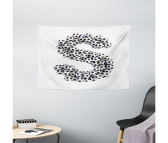 Hexagon Pattern Balls Wide Tapestry