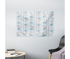Corsage of Flowers Stripes Wide Tapestry