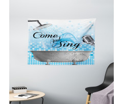 Come and Sing Message Wide Tapestry