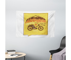 Retro Poster Words Wide Tapestry