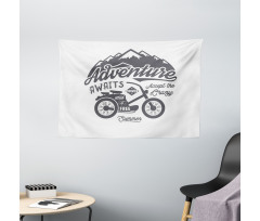 Mountains Bike Wide Tapestry