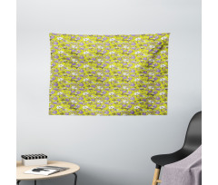 Blossoming Magnolia Flowers Wide Tapestry