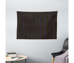 Traditional Flower Pattern Wide Tapestry