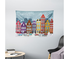 Dutch Town in the Winter Wide Tapestry