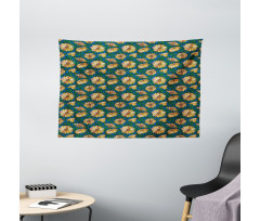 Flower Growth Leaves Wide Tapestry