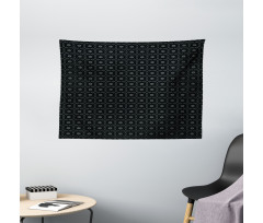 Dotted Curvy Mosaic Motifs Wide Tapestry