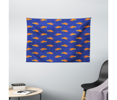 Birds in Starry Night Sky Wide Tapestry