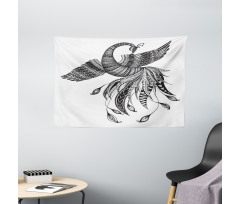 Boho Style Ornament Wide Tapestry