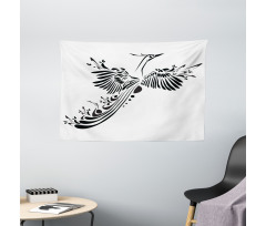 Minimalist Mystic Bird Fly Wide Tapestry