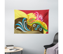 Colorful Abstract Ethnic Wide Tapestry