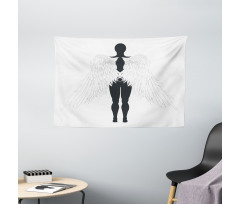 Silhouette Art Wide Tapestry