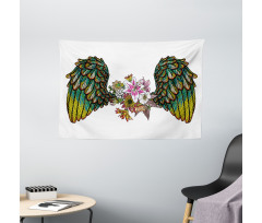 Bohemian Flower Wide Tapestry