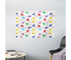 Vibrant Wildlife Concept Wide Tapestry