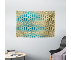 Vertical Ogee Shapes Vintage Wide Tapestry