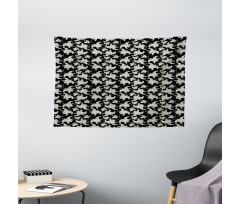 Vintage Style Blossom Design Wide Tapestry