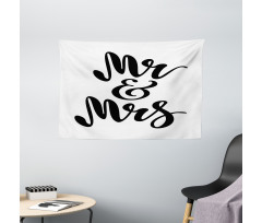 Hand Lettering Pattern Wide Tapestry