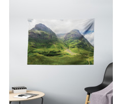 Glencoe Highlands Clouds Wide Tapestry