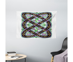 Celtic Ornamental Motif Wide Tapestry