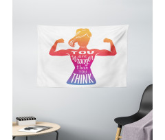 Fitness Strong Woman Wide Tapestry