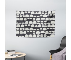 Abstract Primitive Motifs Wide Tapestry