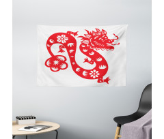 Japanese Art Dragon Wide Tapestry