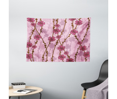 Flora Curly Branches Wide Tapestry