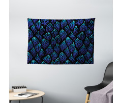 Dotted Waves Illustration Wide Tapestry