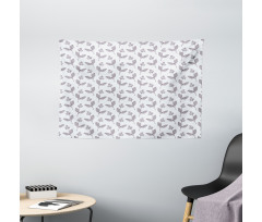 Blossoming Flowers Herbs Wide Tapestry