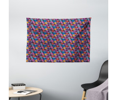 Classic Love Motif Wide Tapestry
