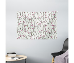 Blossom in Vintage Colors Wide Tapestry