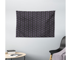 Ornamental Nature Elements Wide Tapestry