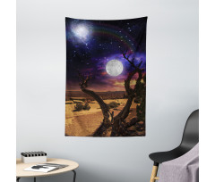Desert Night Nebula Stars Tapestry