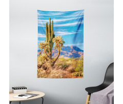 Landscape and Prickle Plant Tapestry