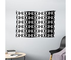Simplistic Curvy Lines Wide Tapestry