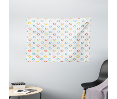 Childish Color Hoops Wide Tapestry