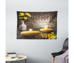 Oriental Meditative Candles Wide Tapestry