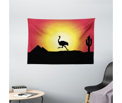 Running Animal Silhouette Wide Tapestry