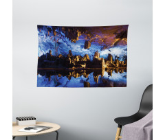 Cave Formation Reflection Wide Tapestry