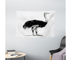 Sketch Bird Desert Wide Tapestry