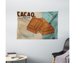 Vintage Chocolate Bar Wide Tapestry