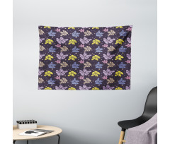 Surreal Vivid Flower Petals Wide Tapestry